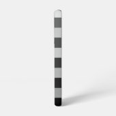 Moderne Grijze Strepen Patroonnaam Samsung Galaxy Hoesje (Linkerkant)