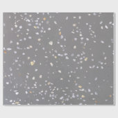 Moderne grijze terrazzo cadeaupapier (Vlak)