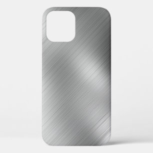Moderne grijze textuur sjabloon iPhone 12 hoesje
