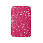 Moderne grillige krullen framboos badmat (Voorkant Verticaal)