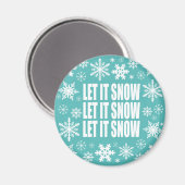 Moderne grillige sneeuwvlokken magneet (Voorkant / Achterkant)