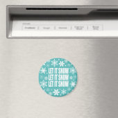 Moderne grillige sneeuwvlokken magneet (Insitu (Vaatwasser))