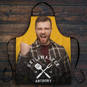 Moderne Grillmaster Cool Naam Heren Schort