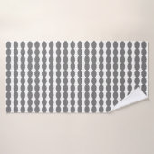 Moderne Gris Gris Blanc Géométrique Motif Design (Serviette de bain)