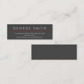 Moderne Gris Rouge Simple Carte de visite simple (Devant / Derrière)