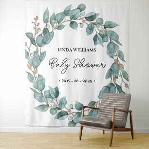 Moderne groen foto achtergrond Baby shower Decor Wandkleed