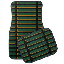 Moderne Groen Zwart 3D Stripes Auto Vloermatten