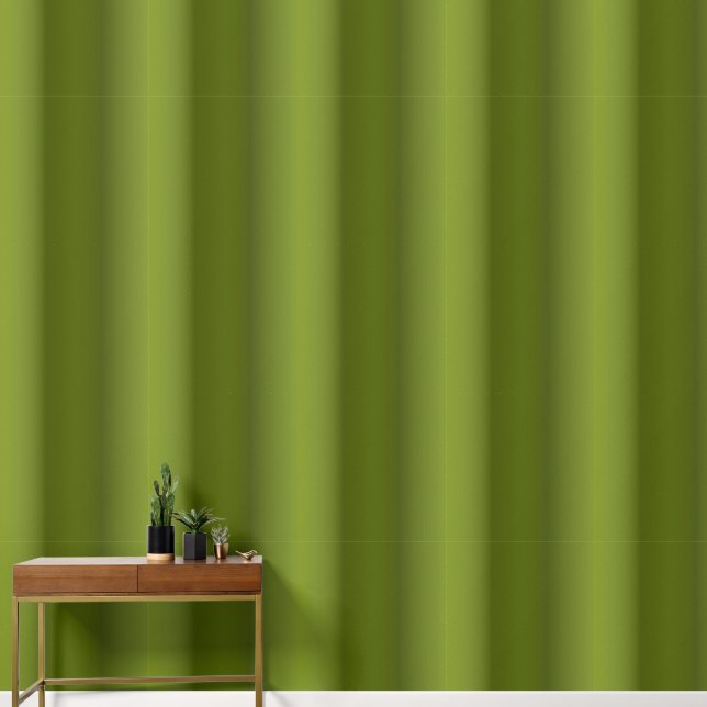 Moderne groene 3D-effect strepen Behang (Hal)