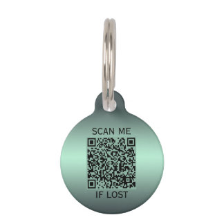 Moderne groene aangepaste QR-code aangepaste huisd Huisdierpenning