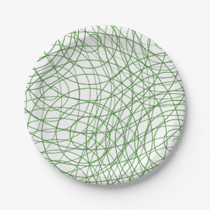 Moderne groene Abstracte lijn Art Paper Borden Papieren Bordje