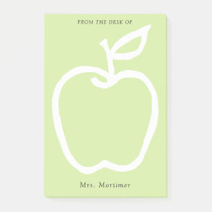 Moderne Groene Appel Leraar Van het Buro van 4 x 6 Post-it® Notes
