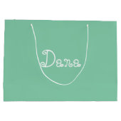 Moderne groene Baby shower Gift Bag Groot Cadeauzakje (Achterkant)