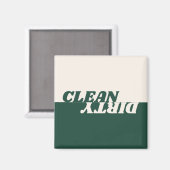 Moderne groene beige schone vuile vaatwasmachine magneet (Voorkant / Achterkant)