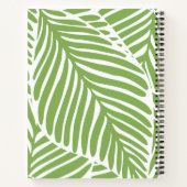 Moderne Groene Bladeren Custom Notitieboek (Achterkant)
