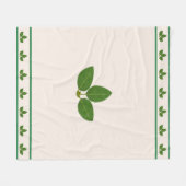 Moderne groene bladeren fleece deken (Voorkant (Horizontaal))