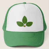 Moderne groene bladeren trucker pet (Voorkant)