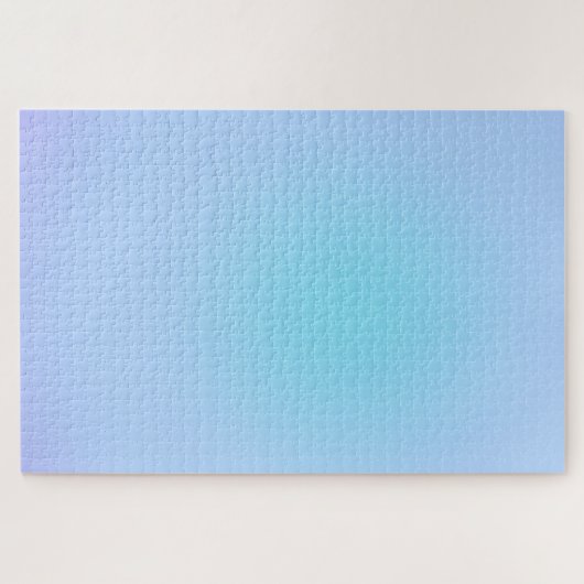 Moderne groene blauwe gradiënt Waterverf Regelboog Legpuzzel (Horizontaal)