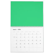Moderne groene bloemen daisy patroon kalender (Mar 2026)