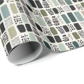 Moderne Groene Boho Cadeaupapier (Rol Hoek)