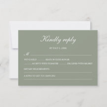 Moderne groene boho-huwelijk eenvoudig elegant RSV