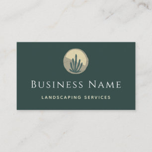 Moderne groene Boho Plant Yard Landscaping Greener Visitekaartje