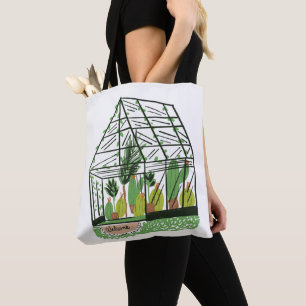Moderne Groene Botanische Kas Draagtas