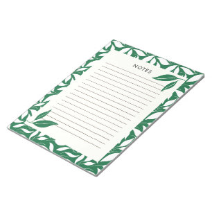 Moderne groene botanische notitieboek notitieblok