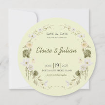 Moderne groene botanische Save the Date