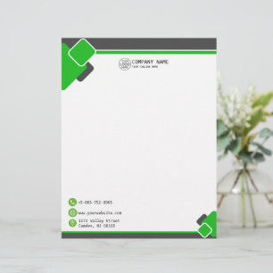 Moderne Groene Business logo Letterhead Briefhoofd