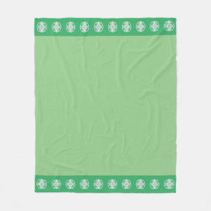 Moderne groene cirkelpatroon fleece deken