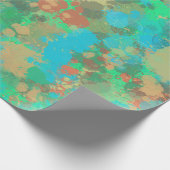 Moderne groene en gele druppels Abstract ontwerp Cadeaupapier (Hoek)