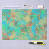 Moderne groene en gele druppels Abstract ontwerp Tissuepapier (Craft)