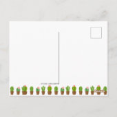 Moderne groene en roze cacti illustratie dank je w briefkaart (Achterkant)