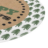 Moderne groene en witte kerstboom snijplank (Hoek)