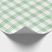 Moderne groene en witte spelden |Groot patroon| Cadeaupapier (Hoek)