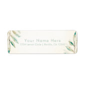 moderne groene eucalyptus springt rond etiket (Voorkant)