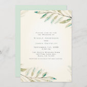 moderne groene eucalyptus springt rond kaart (Voorkant / Achterkant)