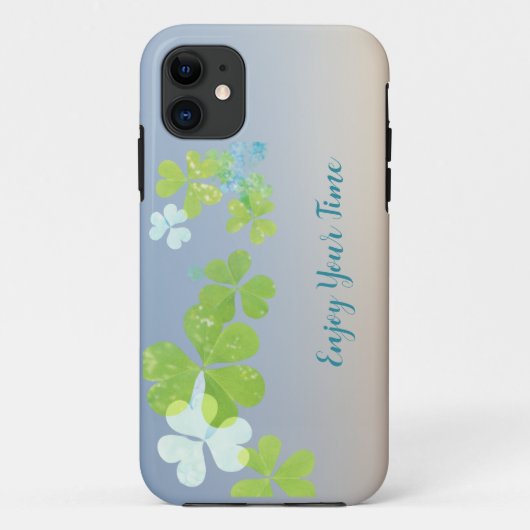 Moderne groene florale Hoesje (Achterkant)