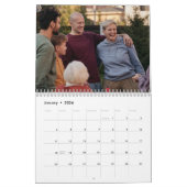 Moderne groene fotokalender kalender (Jan 2026)