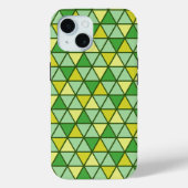 Moderne groene gele driehoek Geometrisch patroon Case-Mate iPhone Case (Achterkant)