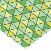 Moderne groene gele driehoek Geometrisch patroon Lange Tafelloper (Hoek)