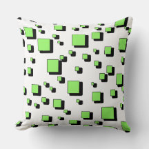 Moderne Groene Geometrische Vierkante Patroon Worp