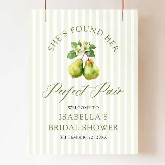 Moderne groene geruite 'Perfect Pair' bruiloftfees Poster