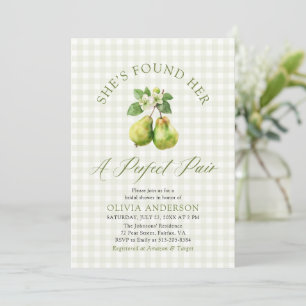 Moderne groene Gingham Perfect Pair Bruidsmeisjesf Kaart