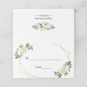 Moderne groene goudvoorraad - Floral Wedding Table (Buitenkant ongevouwen)