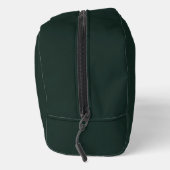 Moderne Groene Houtskool Gouden Script Naam Toilettasje (Rechts)