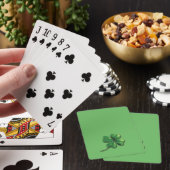 Moderne groene Ierse klaver Pokerkaarten (Insitu)