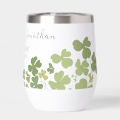 Moderne Groene Ierse Leaf Clover Wedding (Achterkant)