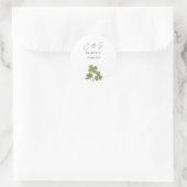Moderne Groene Ierse Leaf Clover Wedding Ronde Sticker (Tas)