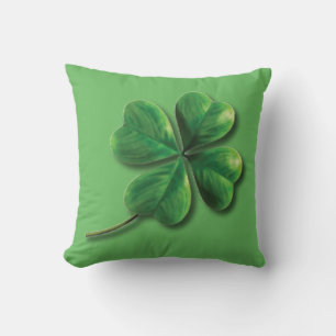 Moderne groene Ierse shamrock Kussen